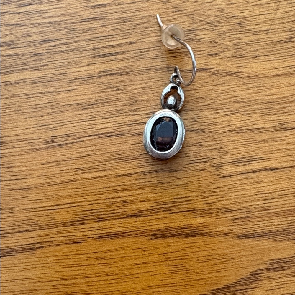 Coldwater Creek Silver Necklace and Earrings with Genuine Garnet Stone Accents - Picture 6 of 6